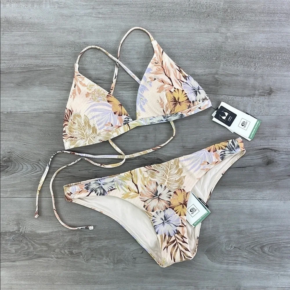 ☀️RIP CURL☀️ PARADISE CALLING X BACK PARADISE CALLING CHEEKY BIKINI SET